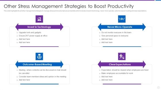 Organization Stress Administration Practices Other Stress Management Strategies To Boost Productivity Rules PDF