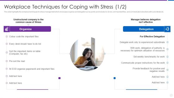 Organization Stress Administration Practices Workplace Techniques For Coping With Stress Sample PDF