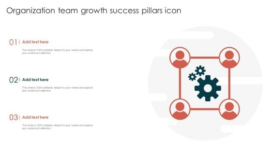 Organization Team Growth Success Pillars Icon Guidelines PDF
