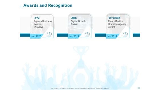 Organization Trademark Design Proposal Awards And Recognition Summary PDF