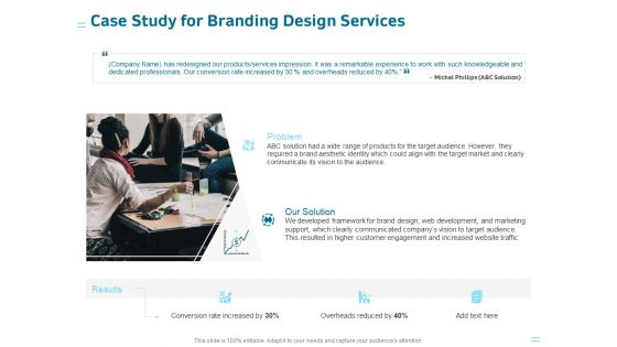 Organization Trademark Design Proposal Case Study For Branding Design Services Structure PDF