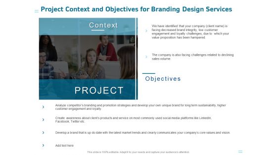 Organization Trademark Design Proposal Project Context And Objectives For Branding Design Services Topics PDF