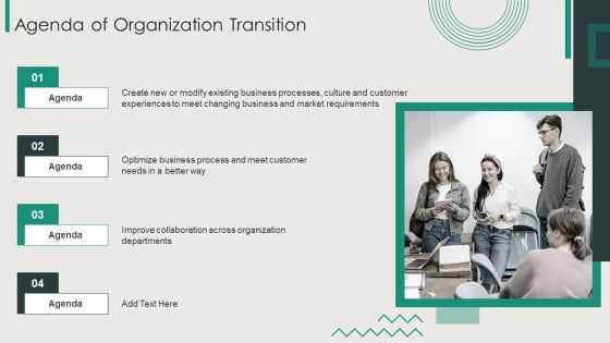 Organization Transition Agenda Of Organization Transition Ppt PowerPoint Presentation File Ideas PDF