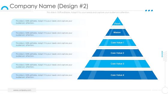 Organization Values Presentation Deck Template Company Name Design 2 Template PDF