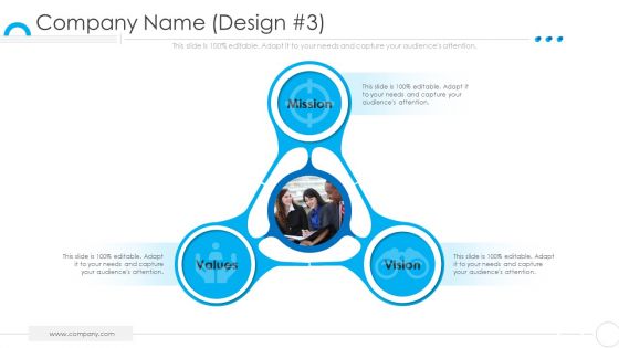 Organization Values Presentation Deck Template Company Name Design 3 Topics PDF