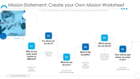 Organization Values Presentation Deck Template Mission Statement Create Your Own Mission Worksheet Background PDF