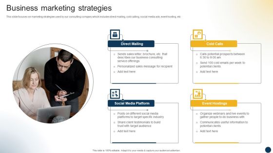 Organizational Advisory Solutions Business Profile Business Marketing Strategies Brochure PDF