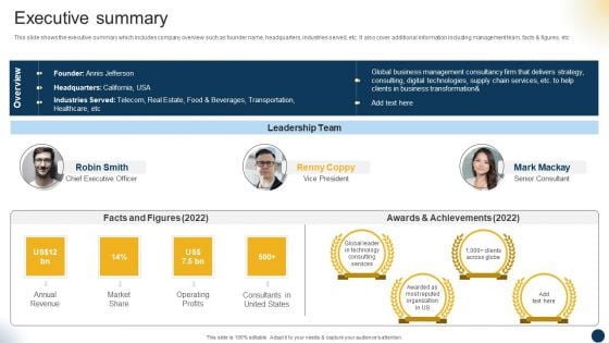 Organizational Advisory Solutions Business Profile Executive Summary Guidelines PDF Organizational Advisory Solutions Business Profile Executive Summary Guidelines PDF
