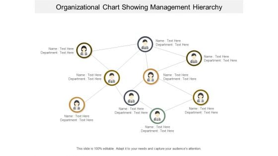 Organizational Chart Showing Management Hierarchy Ppt PowerPoint Presentation Visual Aids Infographics