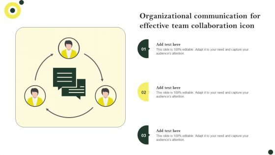 Organizational Communication For Effective Team Collaboration Icon Structure PDF