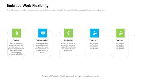 Organizational Culture Embrace Work Flexibility Ppt Infographic Template Outfit PDF