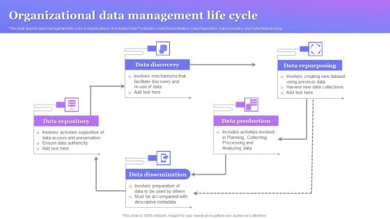 Organizational Data Management Life Cycle Clipart PDF