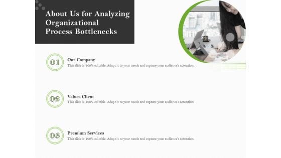 Organizational Development About Us For Analyzing Organizational Process Bottlenecks Client Template PDF