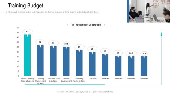 Organizational Development And Promotional Plan Training Budget Pictures PDF