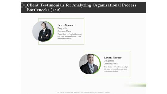 Organizational Development Client Testimonials For Analyzing Organizational Process Bottlenecks Designation Guidelines PDF