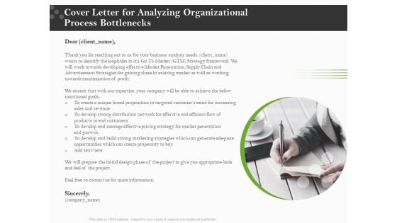 Organizational Development Cover Letter For Analyzing Organizational Process Bottlenecks Structure PDF