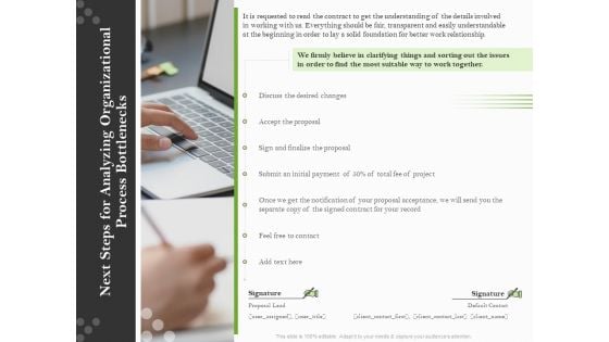 Organizational Development Next Steps For Analyzing Organizational Process Bottlenecks Designs PDF