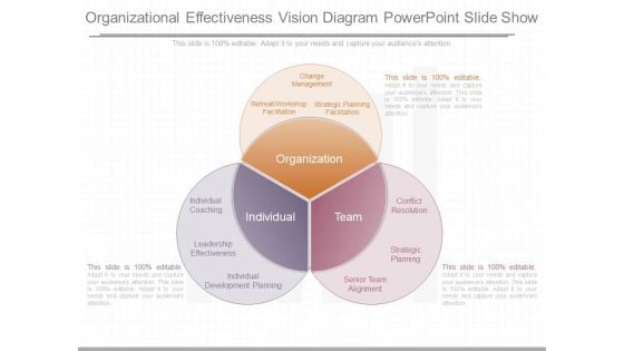 Organizational Effectiveness Vision Diagram Powerpoint Slide Show