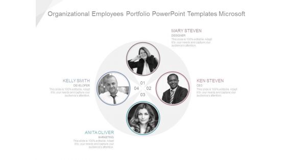 Organizational Employees Portfolio Powerpoint Templates Microsoft