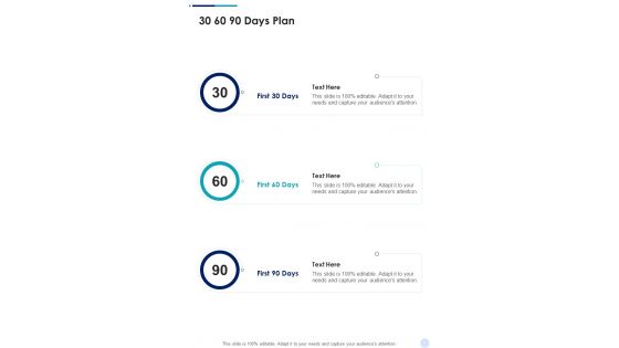 Organizational Growth Proposal 30 60 90 Days Plan One Pager Sample Example Document Organizational Growth Proposal 30 60 90 Days Plan One Pager Sample Example Document