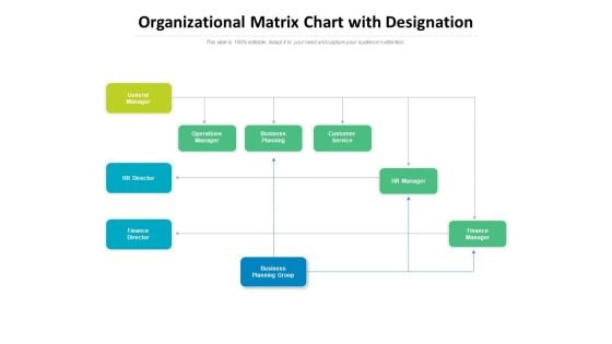 Organizational Matrix Chart With Designation Ppt PowerPoint Presentation File Infographics