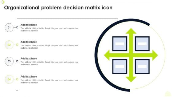 Organizational Problem Decision Matrix Icon Ppt Ideas Format PDF