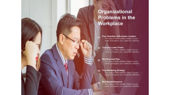 Organizational Problems In The Workplace Ppt Powerpoint Presentation Infographic Template Templates