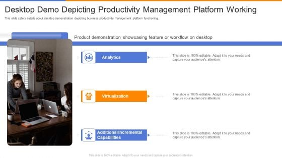 Organizational Productivity Administration Software Desktop Demo Depicting Productivity Structure PDF