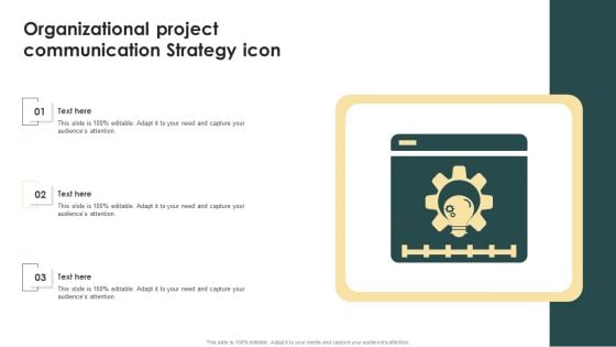 Organizational Project Communication Strategy Icon Ppt Icon Show PDF