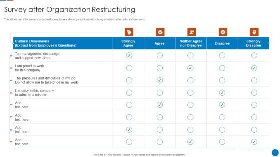 Organizational Restructuring Process Survey After Organization Restructuring Formats PDF