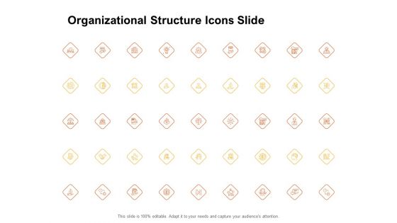 Organizational Structure Icons Slide Ppt PowerPoint Presentation Gallery Outline PDF