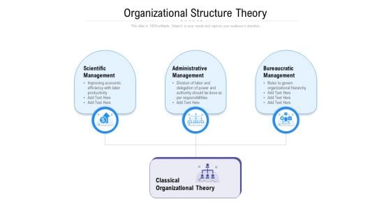 Organizational Structure Theory Ppt PowerPoint Presentation Portfolio Graphics Download PDF