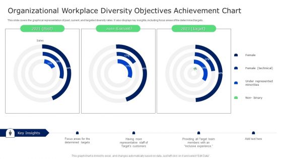 Organizational Workplace Diversity Objectives Achievement Chart Brochure PDF