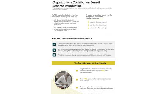 Organizations Contribution Benefit Scheme Introduction One Pager Documents