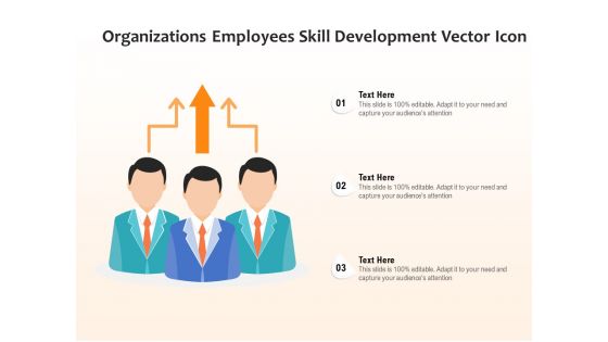 Organizations Employees Skill Development Vector Icon Ppt PowerPoint Presentation Gallery Show PDF