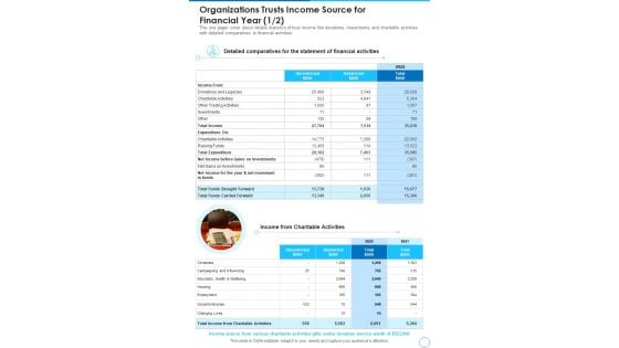 Organizations Trusts Income Source For Financial Year Template 137 One Pager Documents Organizations Trusts Income Source For Financial Year Template 137 One Pager Documents