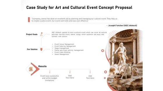 Organizing Perfect Arts Culture Festival Case Study For Art And Cultural Event Concept Proposal Structure PDF