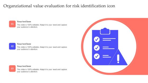 Organziational Value Evaluation For Risk Identification Icon Information PDF