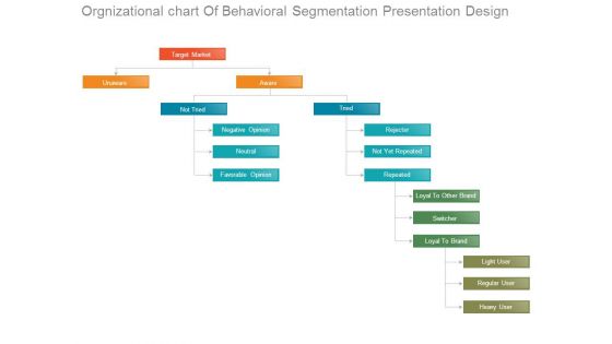 Orgnizational Chart Of Behavioral Segmentation Presentation Design