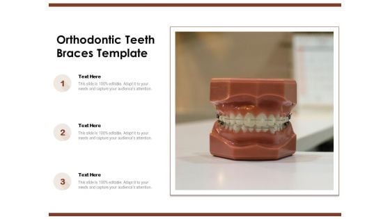 Orthodontic Teeth Braces Template Ppt PowerPoint Presentation Slide PDF