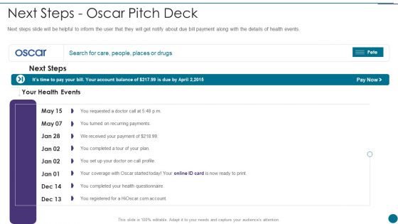 Oscar Capital Raising Pitch Deck Quick Suggestions Based On Symptoms Background PDF