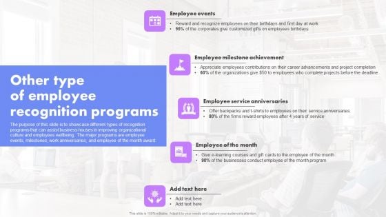 Other Type Of Employee Recognition Programs Developing Employee Retention Techniques To Minimize Turnover Rate Structure PDF