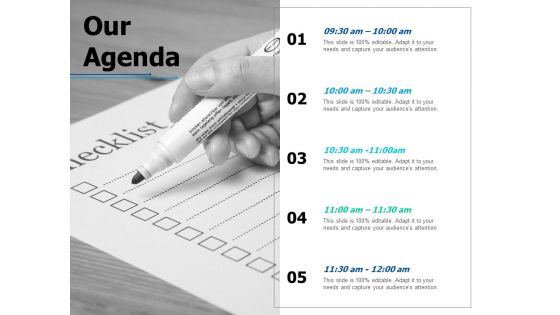 Our Agenda Business Ppt PowerPoint Presentation Infographics Outline