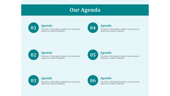Our Agenda Business Ppt PowerPoint Presentation Summary Graphics Template