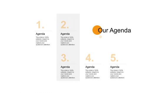 Our Agenda Management Ppt PowerPoint Presentation Slides Example Topics