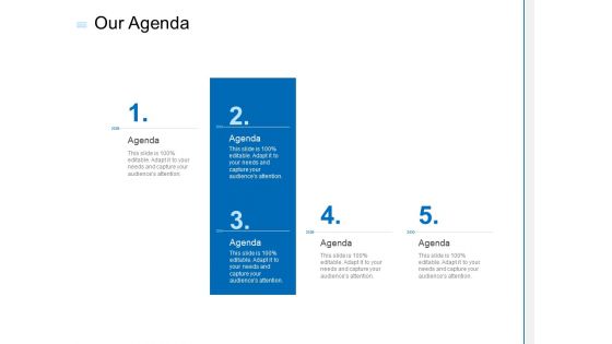 Our Agenda Ppt PowerPoint Presentation Inspiration Design Inspiration PDF