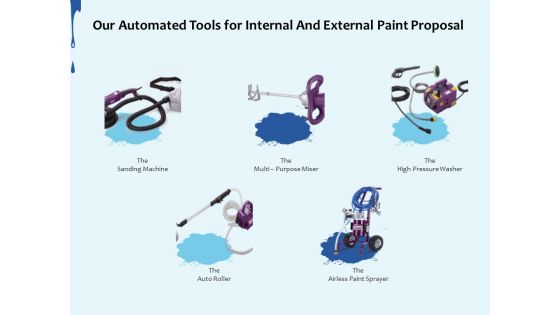 Our Automated Tools For Internal And External Paint Proposal Ppt Summary Background PDF