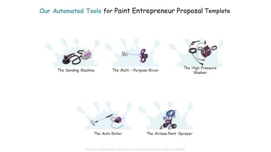 Our Automated Tools For Paint Entrepreneur Proposal Template Ppt Pictures Graphics PDF