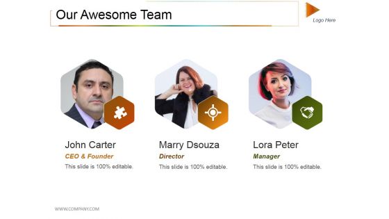Our Awesome Team Ppt PowerPoint Presentation Model Outline Our Awesome Team Ppt PowerPoint Presentation Model Outline