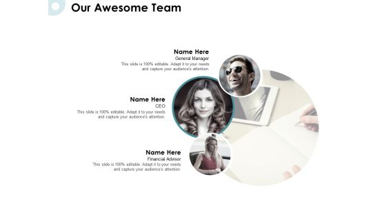 Our Awesome Team Ppt PowerPoint Presentation Pictures Deck